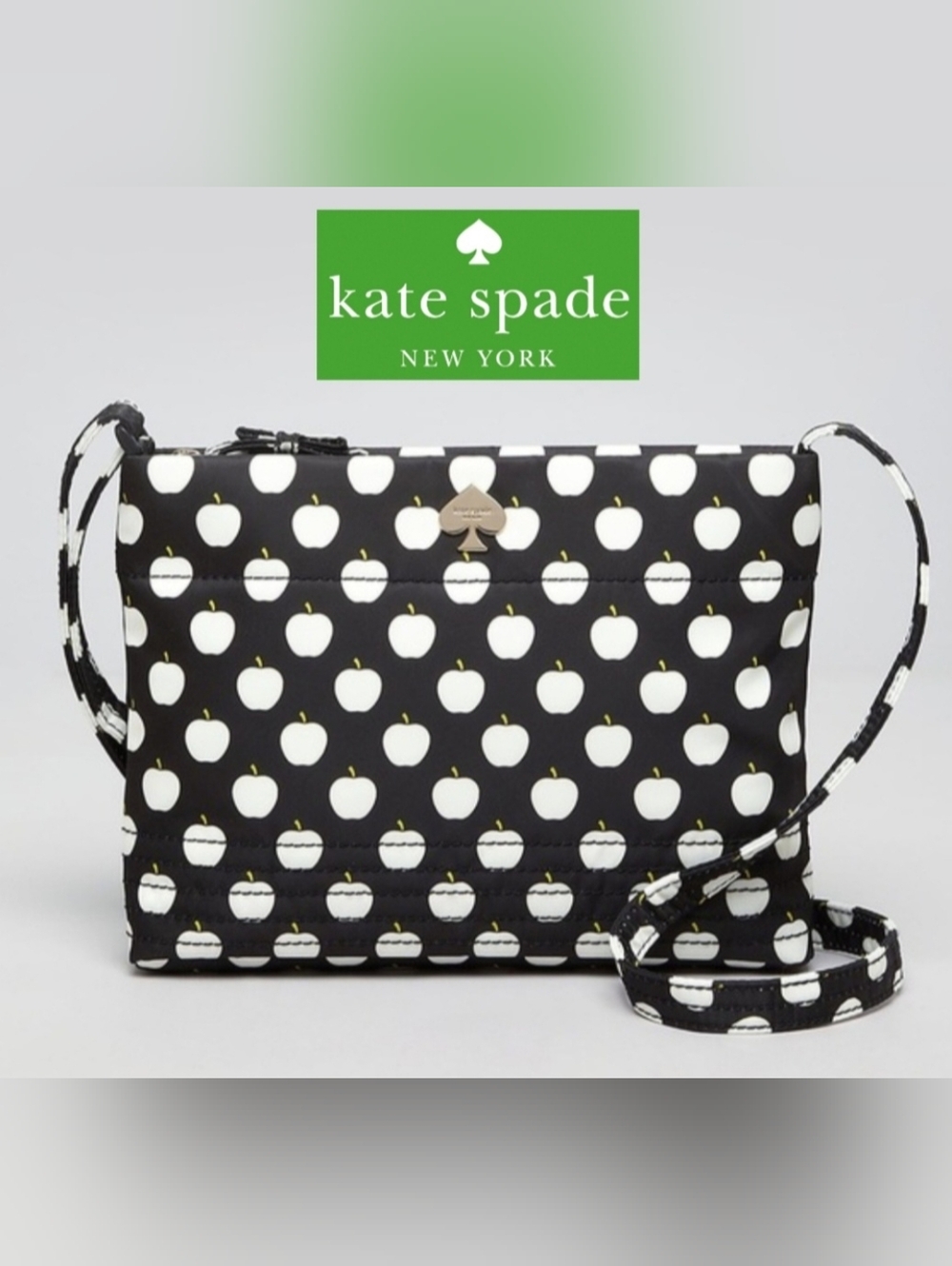 Kate Spade Juno Apple Flatiron Nylon Crossbody